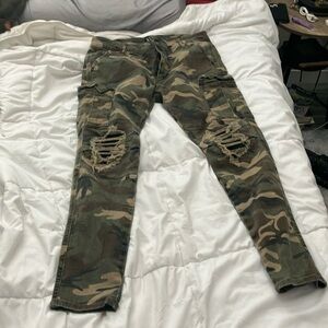 Culture Kings. Camo Pants. Denim material. 28 inch inseam